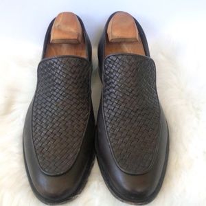 Bally Dark Brown Leather Slip-On Derbys